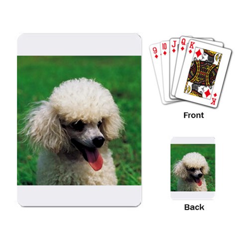 poodle Playing Cards Single Design from UrbanLoad.com Back