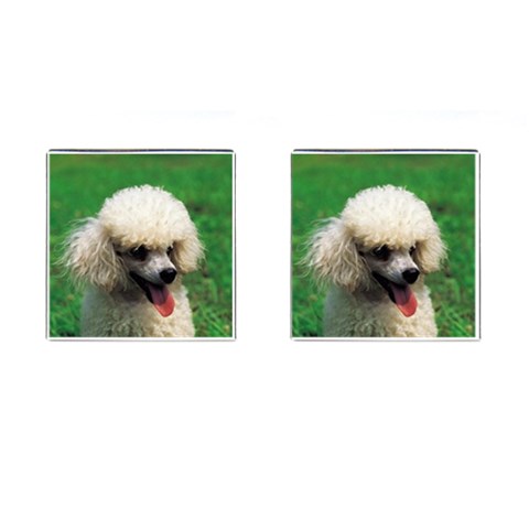 poodle Cufflinks (Square) from UrbanLoad.com Front(Pair)