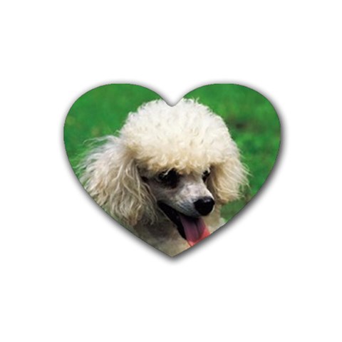 poodle Rubber Coaster (Heart) from UrbanLoad.com Front