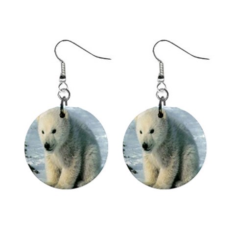 polar 1  Button Earrings from UrbanLoad.com Front