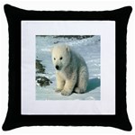 polar Throw Pillow Case (Black)