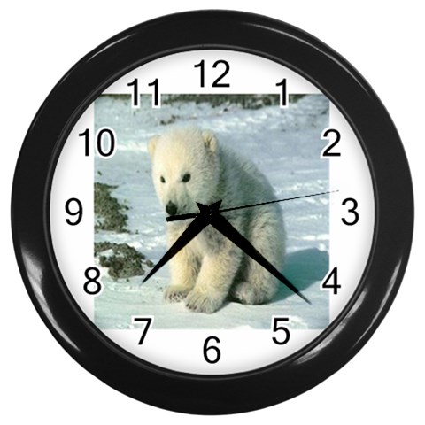 polar Wall Clock (Black) from UrbanLoad.com Front