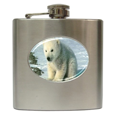 polar Hip Flask (6 oz) from UrbanLoad.com Front