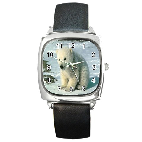 polar Square Metal Watch from UrbanLoad.com Front