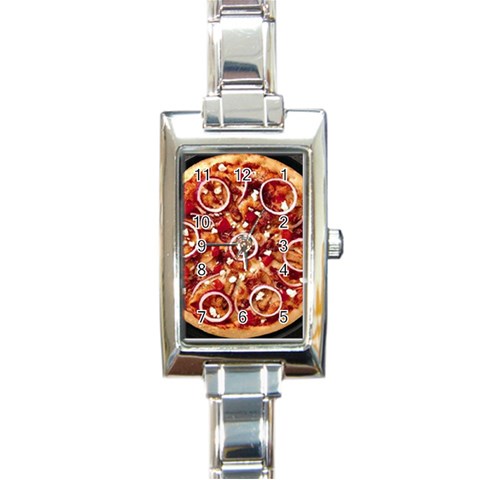 pizza Rectangular Italian Charm Watch from UrbanLoad.com Front