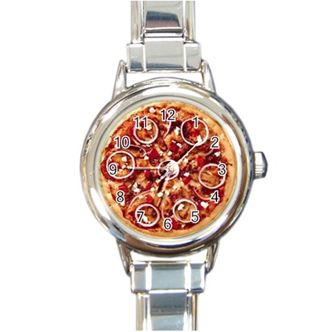 pizza Round Italian Charm Watch from UrbanLoad.com Front