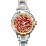 pizza Round Italian Charm Watch