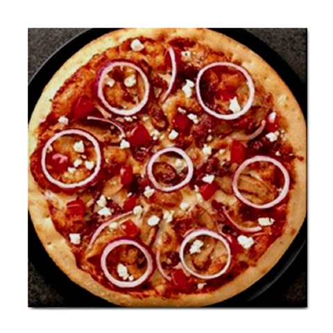 pizza Tile Coaster from UrbanLoad.com Front
