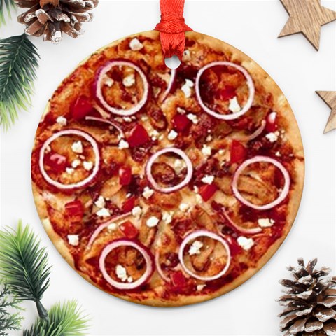 pizza Ornament (Round) from UrbanLoad.com Front