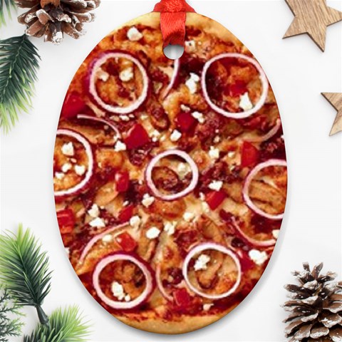 pizza Ornament (Oval) from UrbanLoad.com Front
