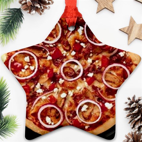 pizza Ornament (Star) from UrbanLoad.com Front