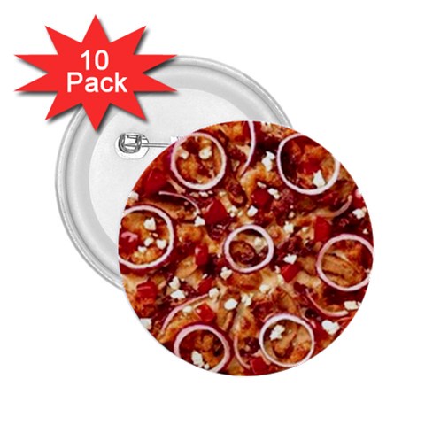 pizza 2.25  Button (10 pack) from UrbanLoad.com Front