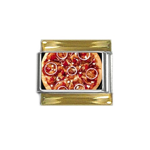 pizza Gold Trim Italian Charm (9mm) from UrbanLoad.com Front
