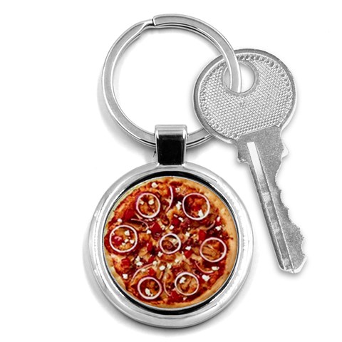 pizza Key Chain (Round) from UrbanLoad.com Front