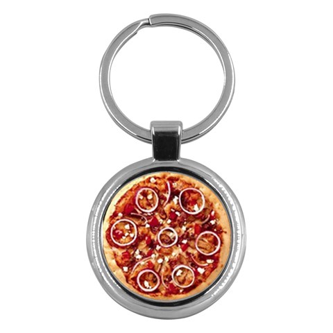 pizza Key Chain (Round) from UrbanLoad.com Front
