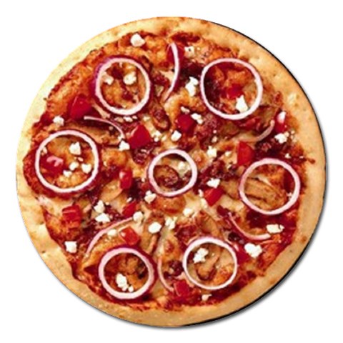 pizza Magnet 5  (Round) from UrbanLoad.com Front