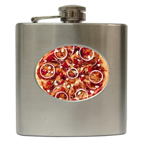 pizza Hip Flask (6 oz) from UrbanLoad.com Front
