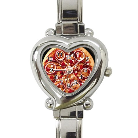 pizza Heart Italian Charm Watch from UrbanLoad.com Front