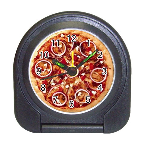 pizza Travel Alarm Clock from UrbanLoad.com Front