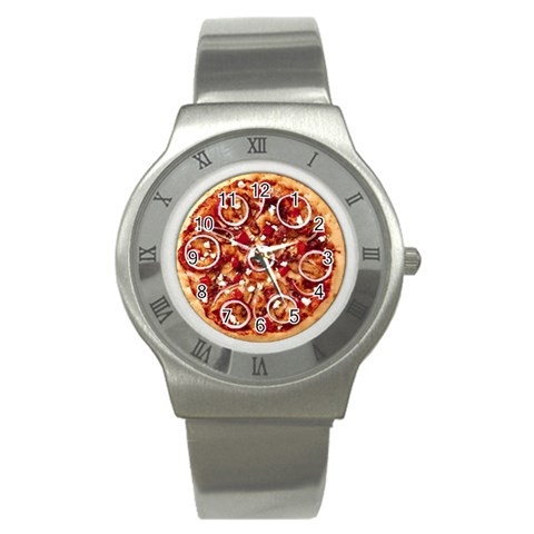 pizza Stainless Steel Watch from UrbanLoad.com Front