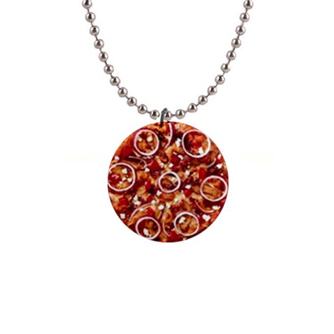 pizza 1  Button Necklace from UrbanLoad.com Front