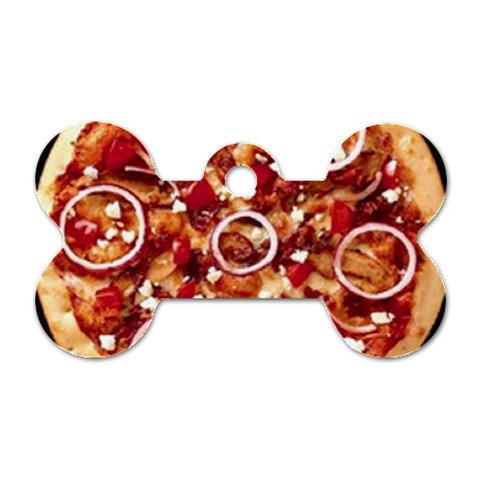 pizza Dog Tag Bone (One Side) from UrbanLoad.com Front