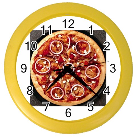 pizza Color Wall Clock from UrbanLoad.com Front