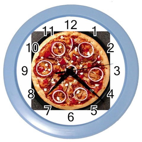 pizza Color Wall Clock from UrbanLoad.com Front