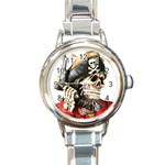 pirate Round Italian Charm Watch