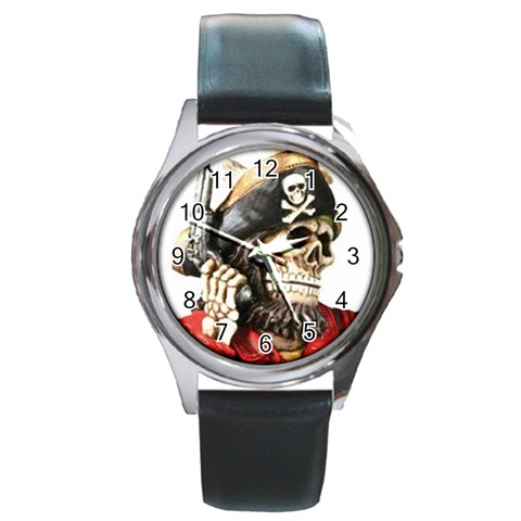 pirate Round Metal Watch from UrbanLoad.com Front