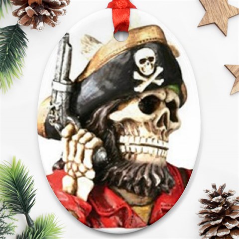 pirate Ornament (Oval) from UrbanLoad.com Front