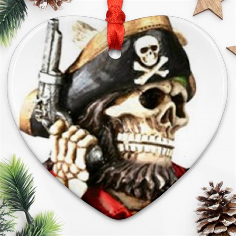 pirate Ornament (Heart) from UrbanLoad.com Front