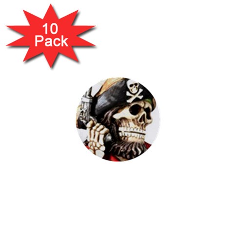pirate 1  Mini Button (10 pack)  from UrbanLoad.com Front