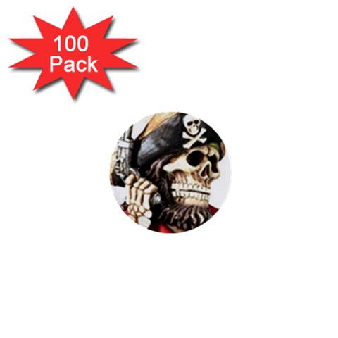 pirate 1  Mini Button (100 pack)  from UrbanLoad.com Front