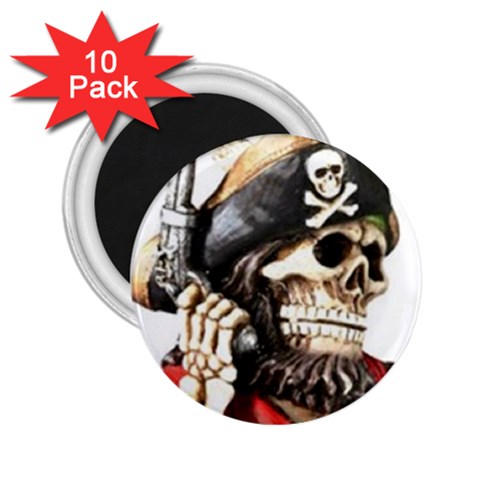 pirate 2.25  Magnet (10 pack) from UrbanLoad.com Front