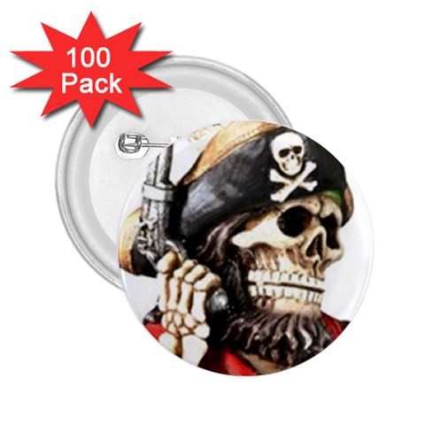 pirate 2.25  Button (100 pack) from UrbanLoad.com Front