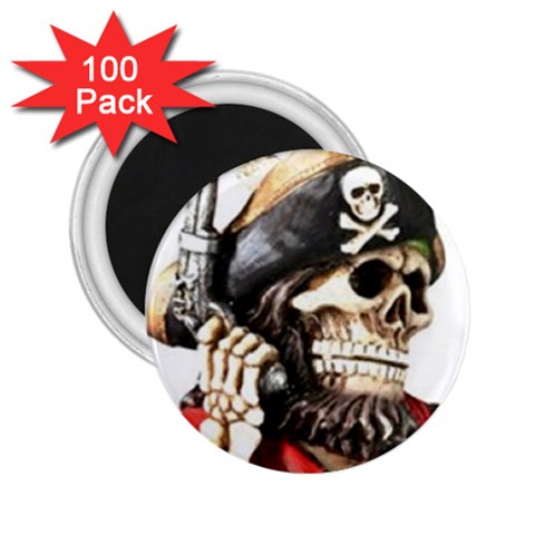 pirate 2.25  Magnet (100 pack)  from UrbanLoad.com Front