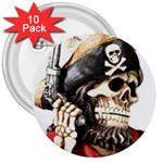 pirate 3  Button (10 pack)