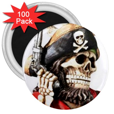 pirate 3  Magnet (100 pack) from UrbanLoad.com Front