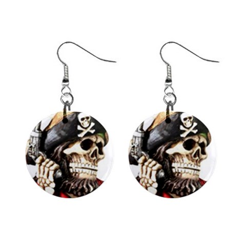 pirate 1  Button Earrings from UrbanLoad.com Front