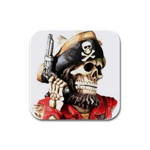 pirate Rubber Square Coaster (4 pack) from UrbanLoad.com Front
