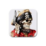 pirate Rubber Square Coaster (4 pack)