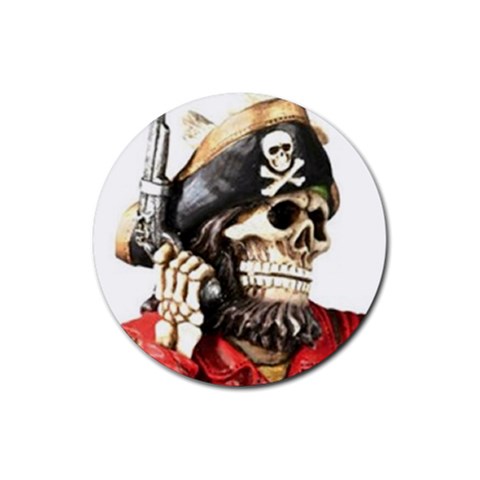 pirate Rubber Round Coaster (4 pack) from UrbanLoad.com Front