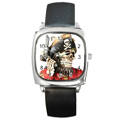 pirate Square Metal Watch from UrbanLoad.com Front