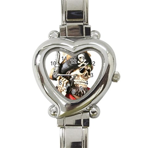 pirate Heart Italian Charm Watch from UrbanLoad.com Front
