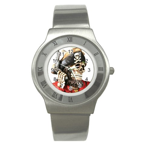 pirate Stainless Steel Watch from UrbanLoad.com Front