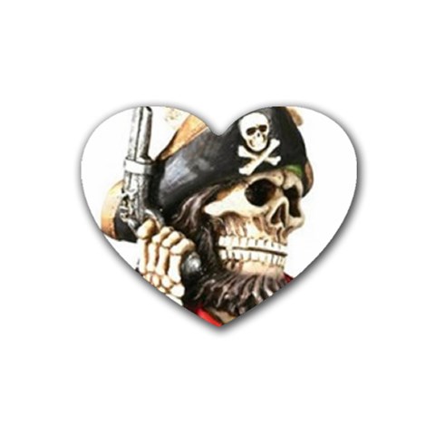 pirate Rubber Coaster (Heart) from UrbanLoad.com Front