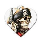 pirate Dog Tag Heart (One Side)