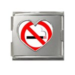 no smoking Mega Link Heart Italian Charm (18mm)