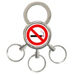 no smoking 3-Ring Key Chain